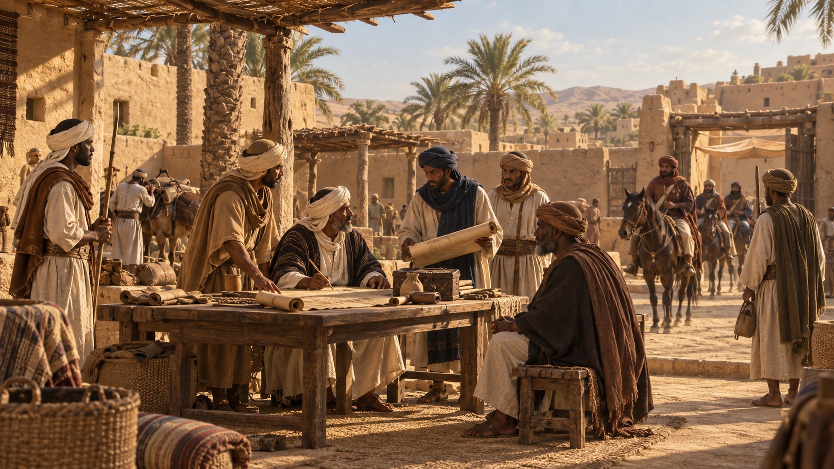 Historische Bildszene: Mohammed und das Kalifenreich